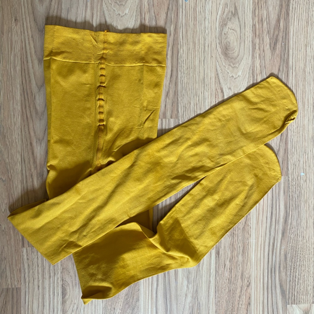 Mustard yellow tights